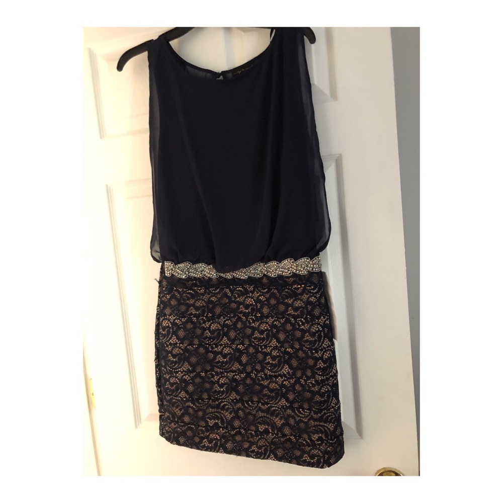City triangles navy social dress